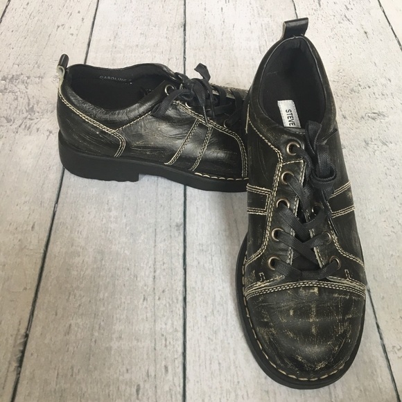 Skechers: factory scraped/distressed leather Oxford shoes main image 5